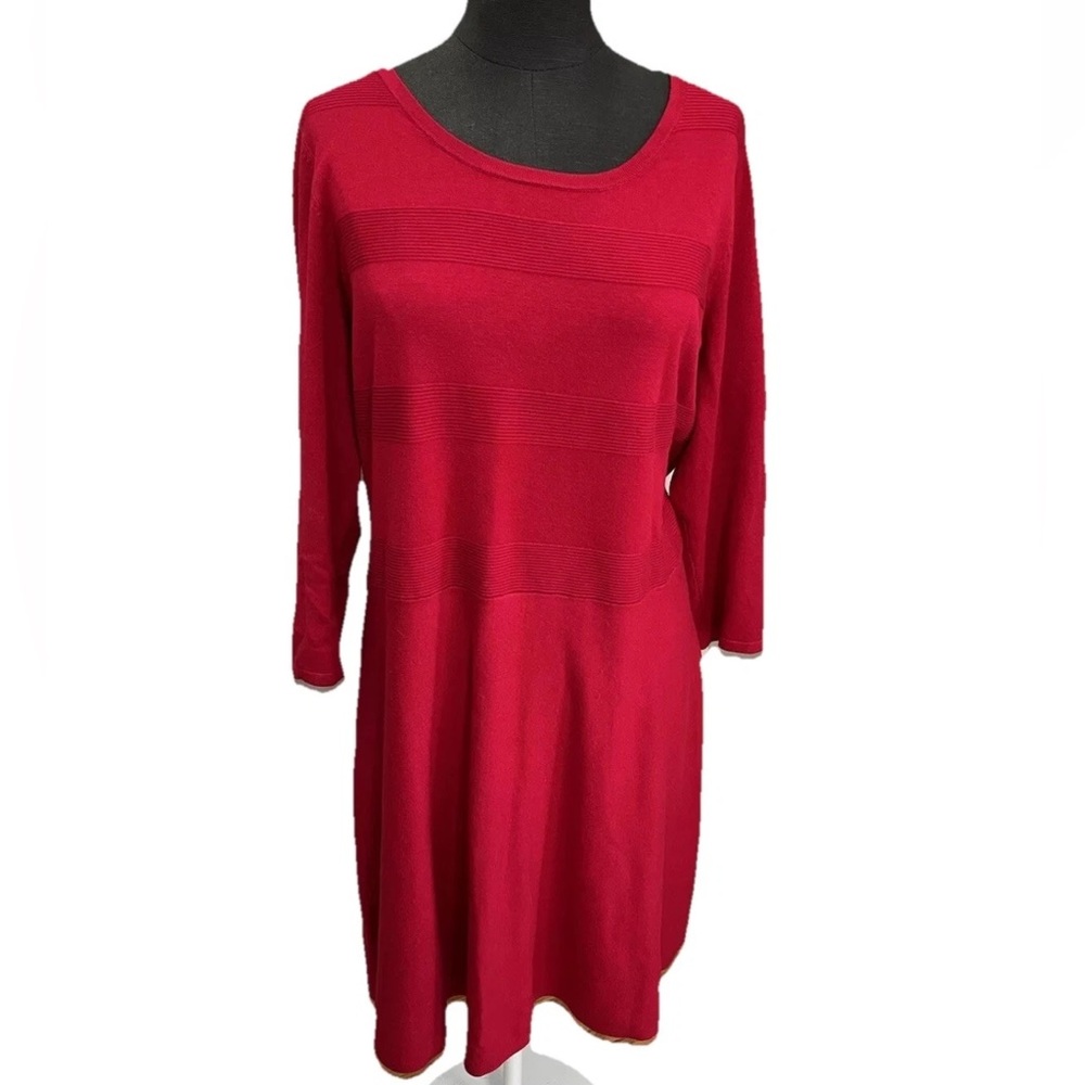 ✨‎ Worthington stretch form fitting red dress ladies size XL in EUC body con